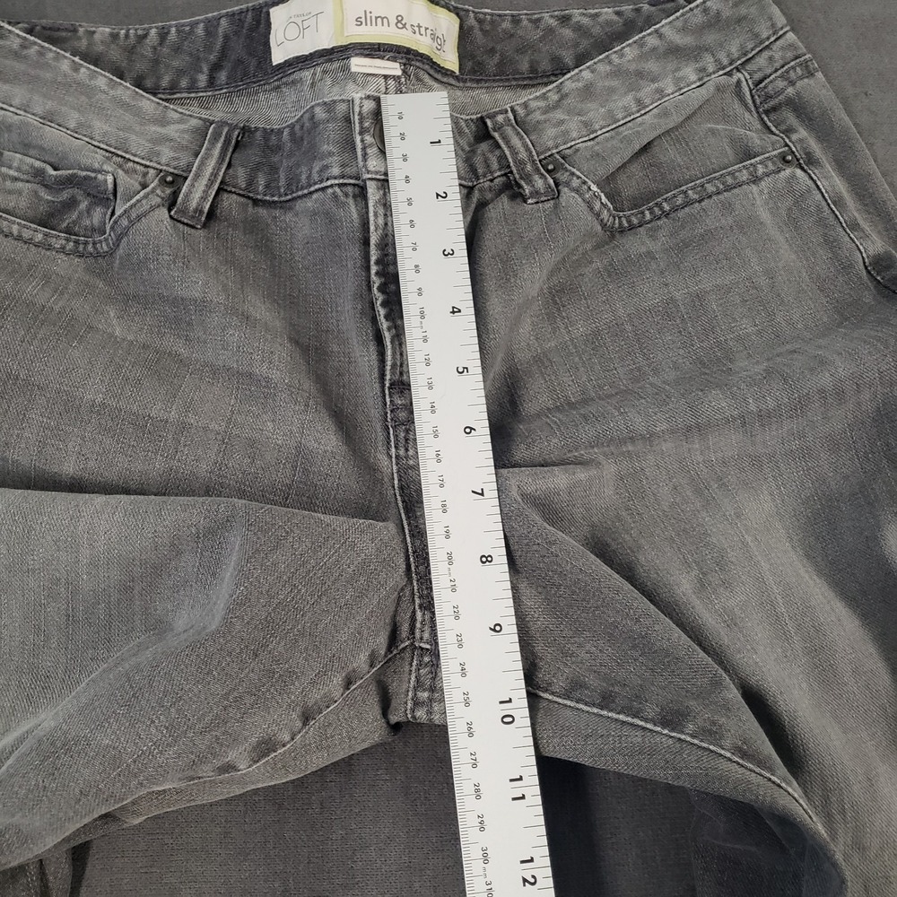 LOFT Straight Leg Jeans in Faded Gray - Picture 4 of 9